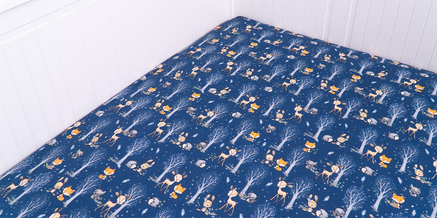 prześcieradło 80x160 las granat